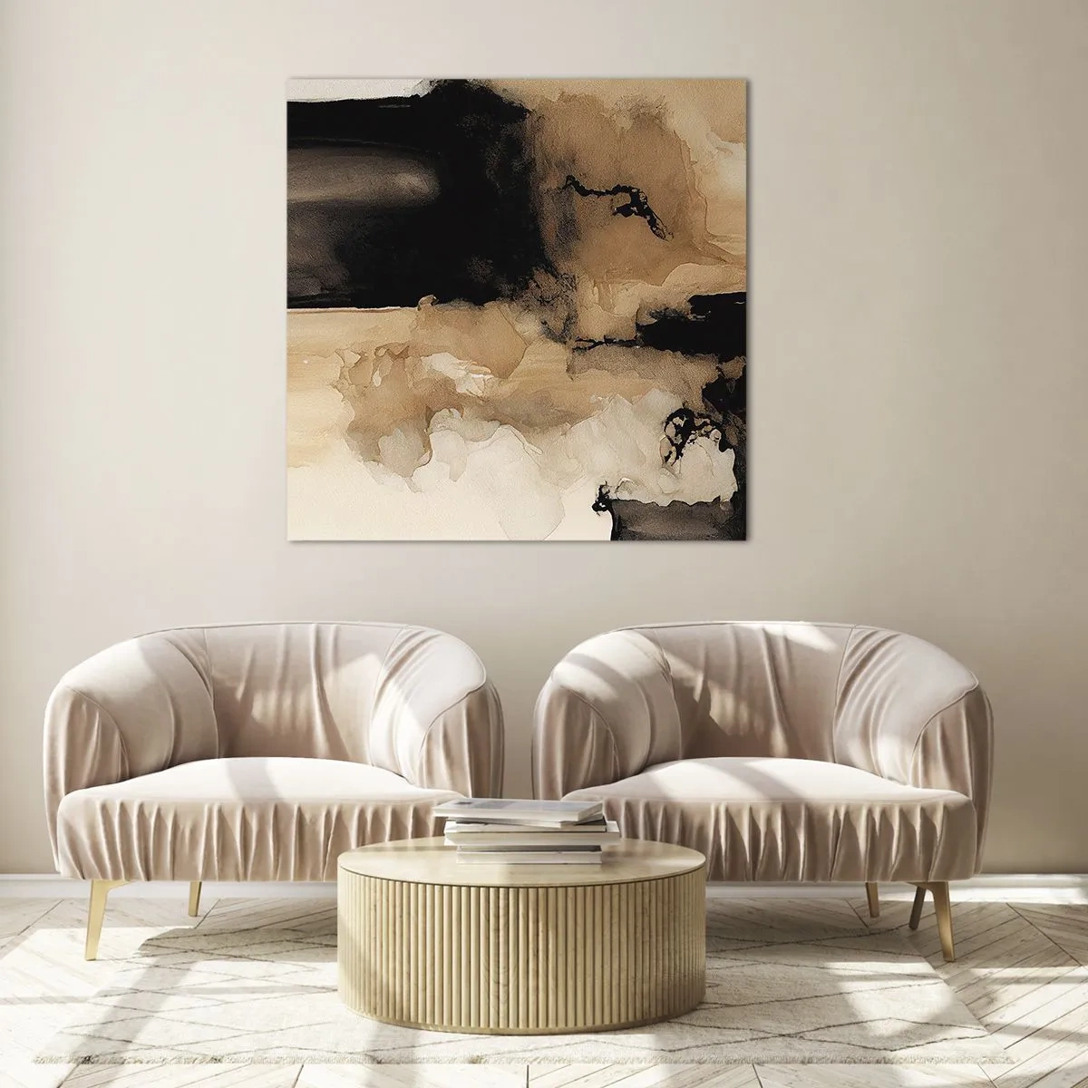 Obraz na skle - Poutavá abstrakce - 70x70 cm