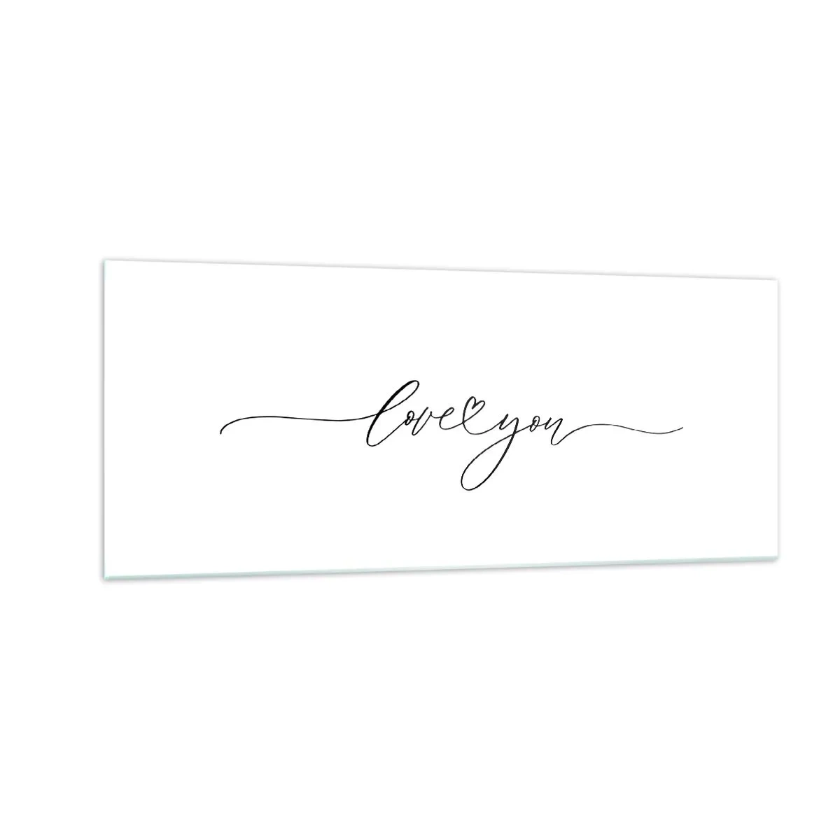 Obraz na skle - Černé na bílém - 100x40 cm