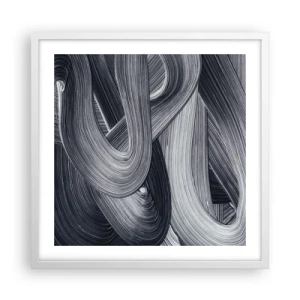 Plakát v bílém rámu - Plynulost reality - 50x50 cm