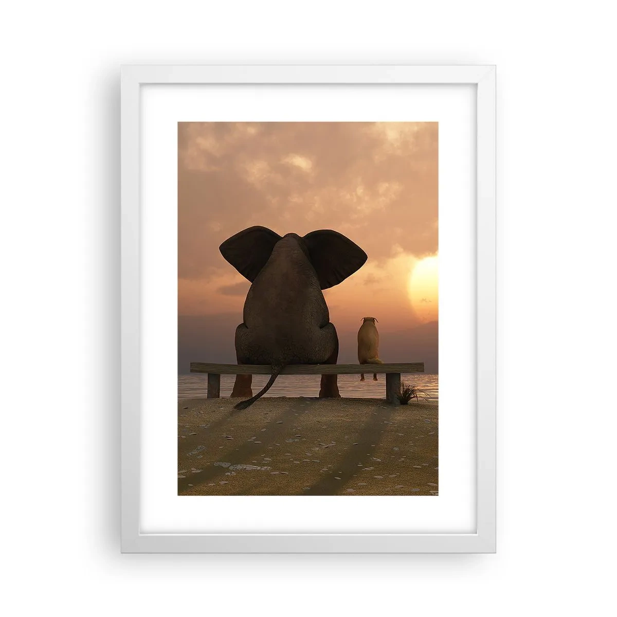 Plakát v bílém rámu - Je skvělé spolu mlčet - 30x40 cm