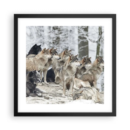 Plakát v černém rámu - Rodina a přátelé - 40x40 cm