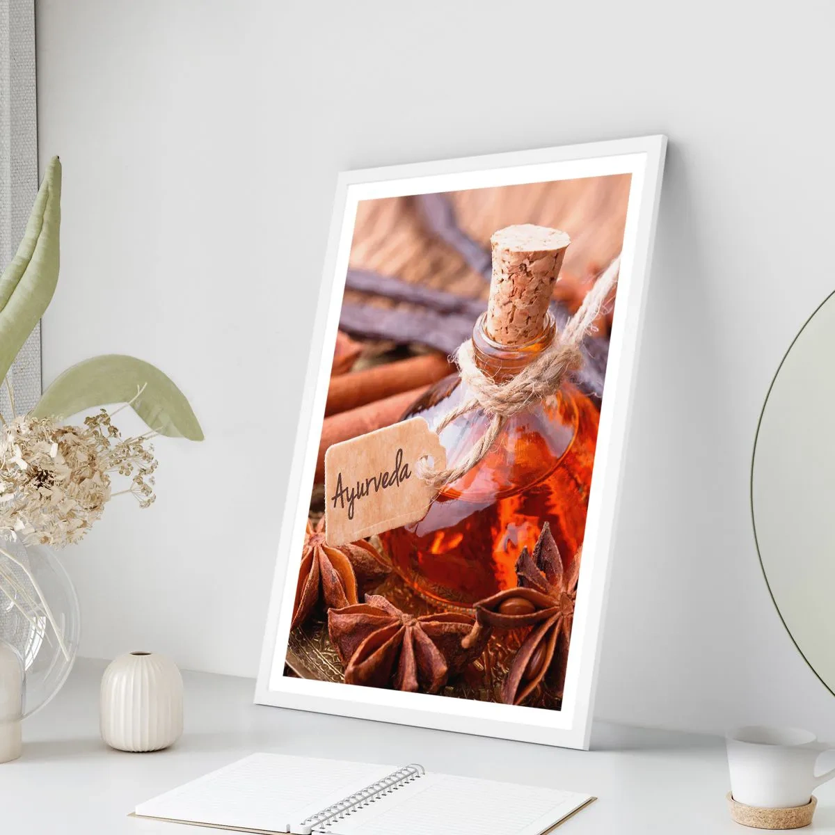 Plakát v bílém rámu - K jednotě těla a ducha - 40x50 cm