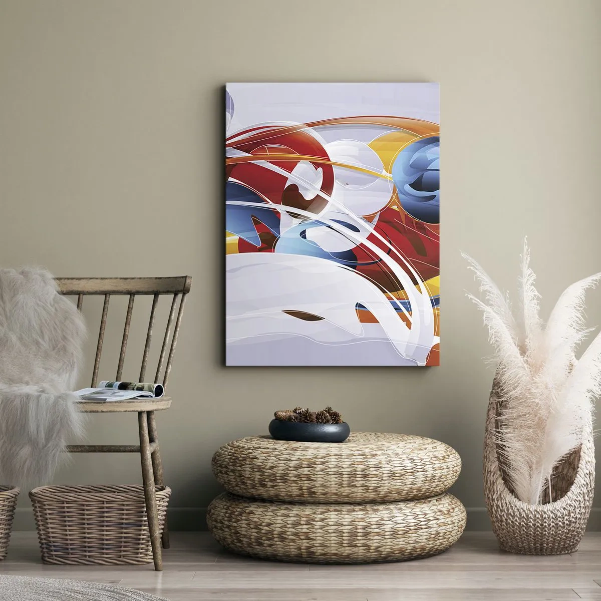 Obraz na plátně - Tanec živlů - 55x100 cm