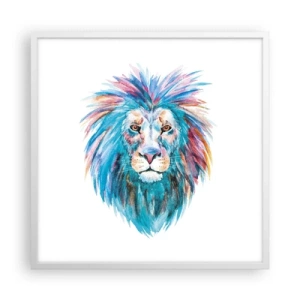 Plakát v bílém rámu - Elektrizující aura - 60x60 cm