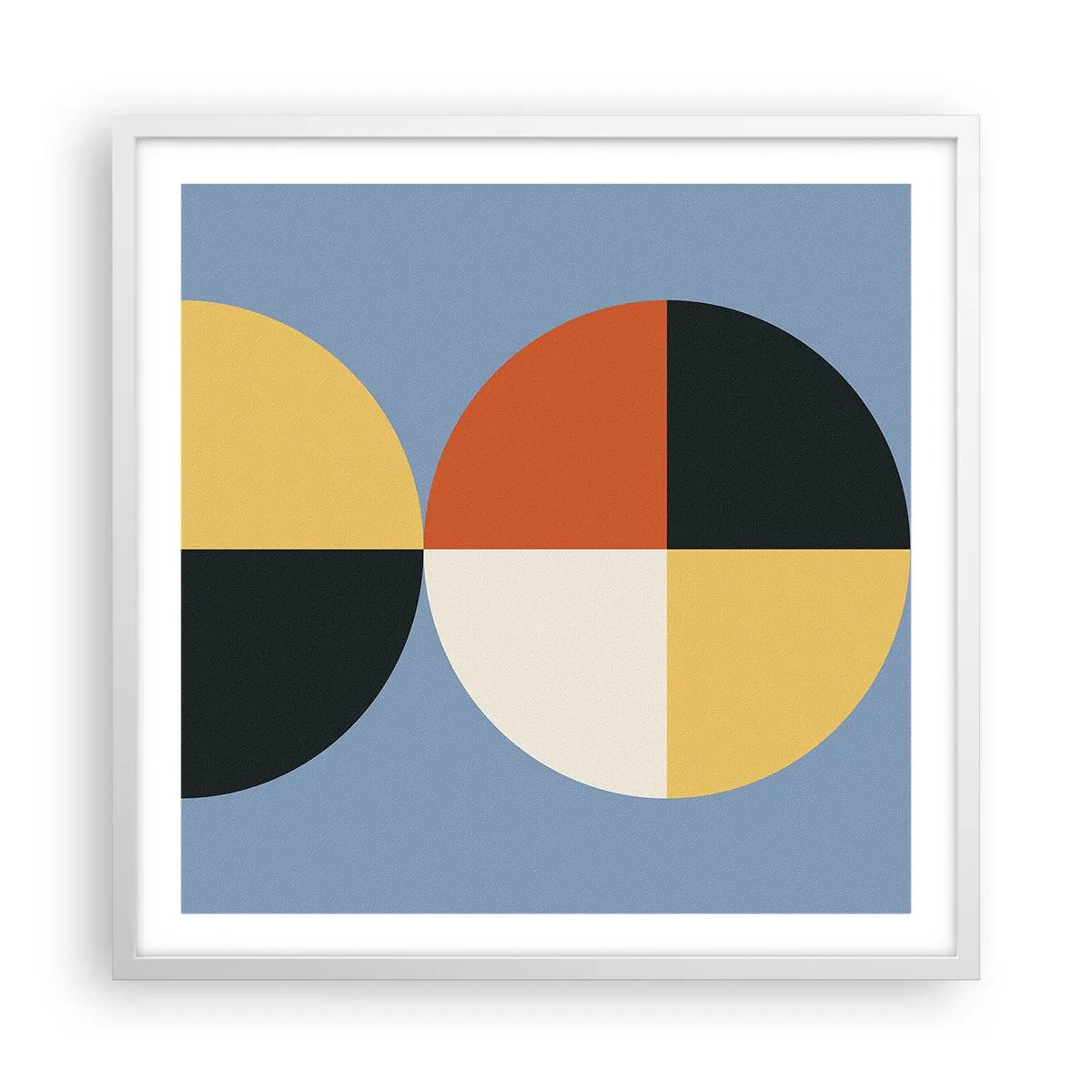 Plakát v bílém rámu - Koukej a počítej - 60x60 cm