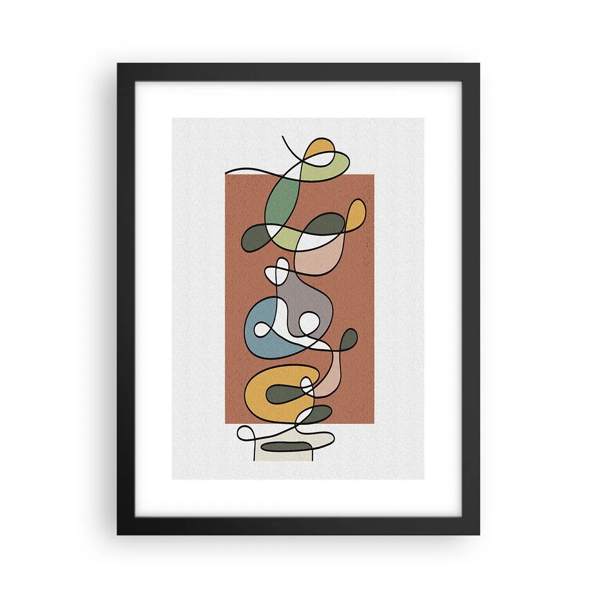 Plakát v černém rámu - Abstrakce: barevné dovádění - 30x40 cm