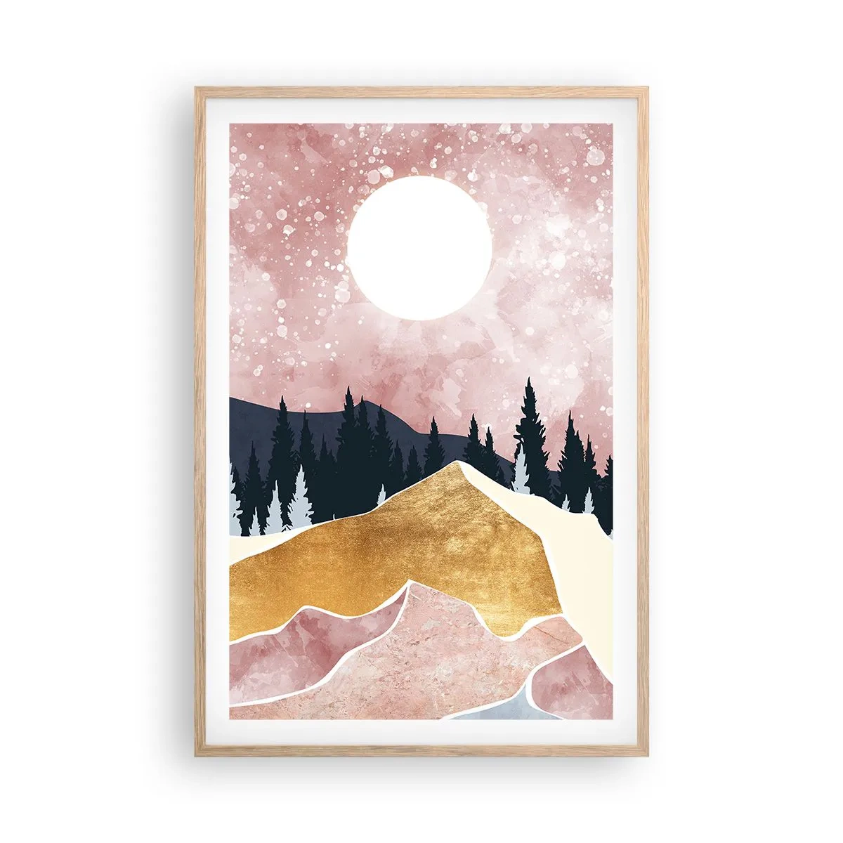 Plakát v rámu světlý dub - Noční hlídka - 61x91 cm