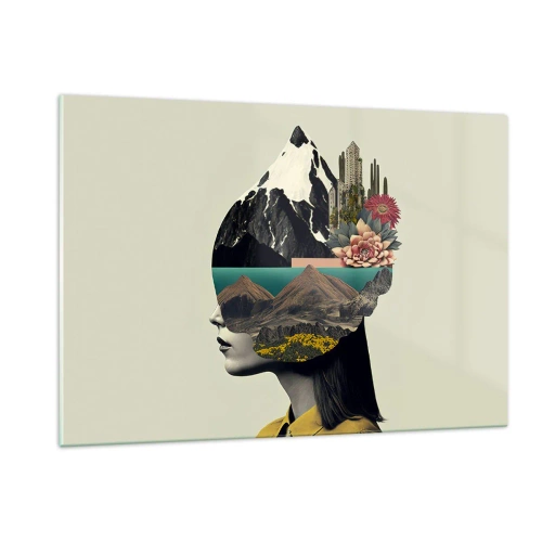 Obraz na skle - Žena – vždy tajemství - 120x80 cm