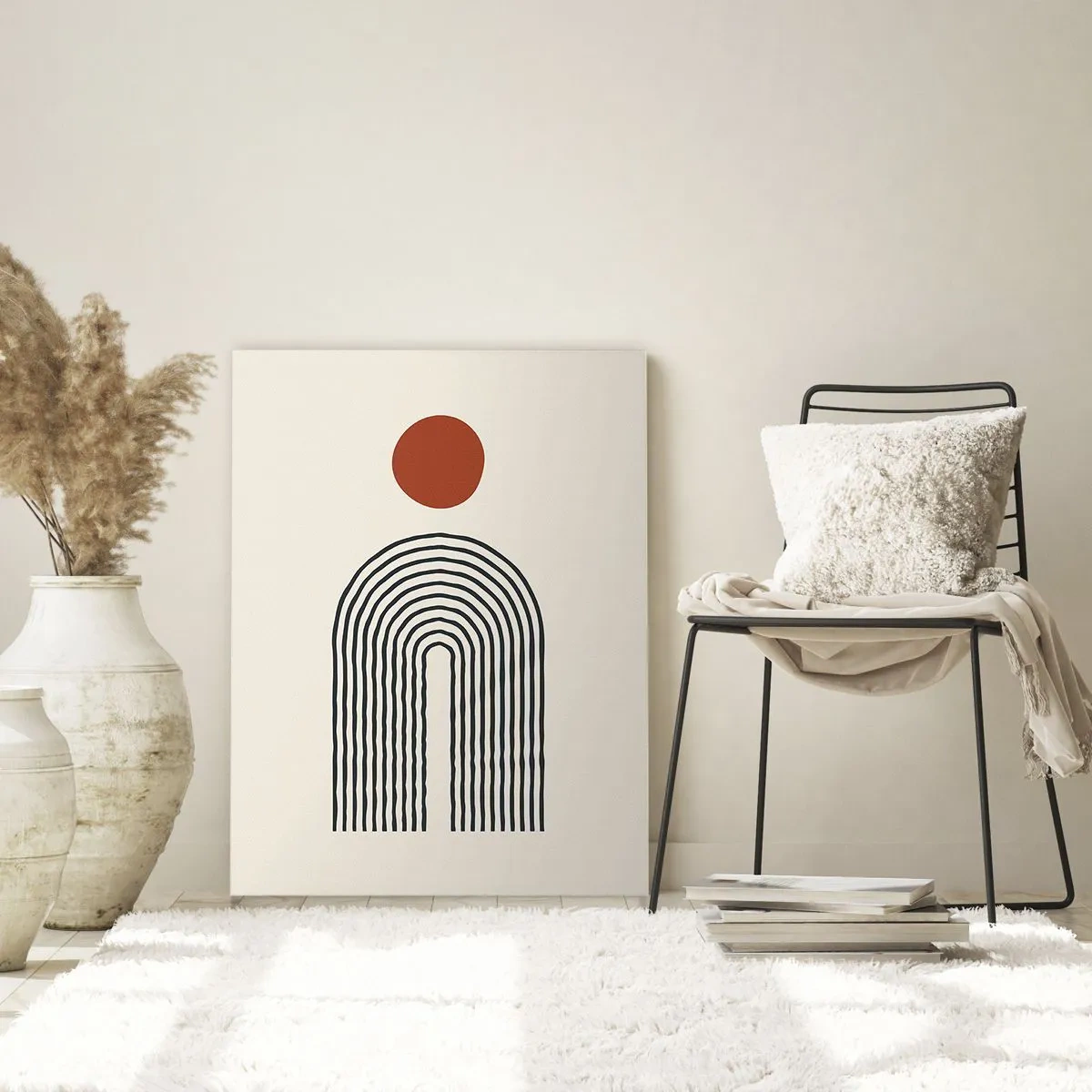 Obraz na skle - Magnetismus tvarů a barev - 70x100 cm