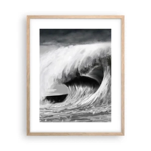 Plakát v rámu světlý dub - Hněv oceánu - 40x50 cm