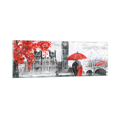 Obraz na skle - Zamilování do Londýna - 90x30 cm