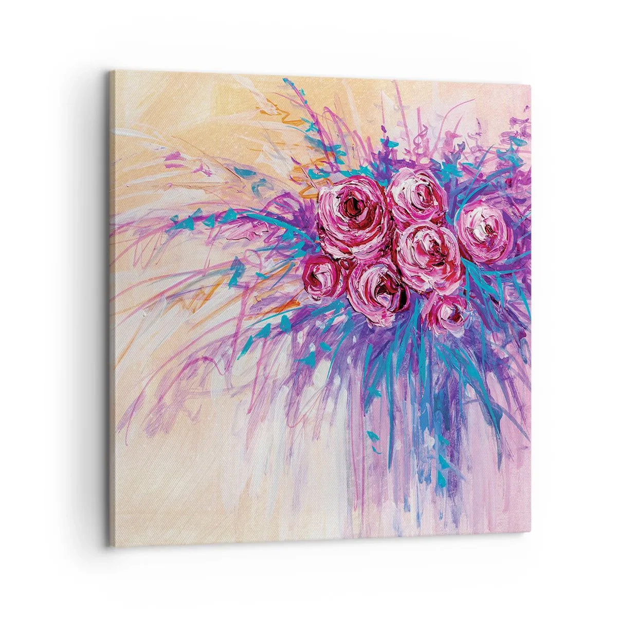 Obraz na plátně - Růžová fontána - 60x60 cm