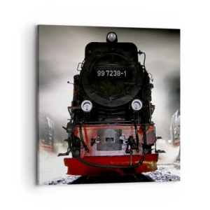 Obraz na plátně - Stojí a sápe, funí a fouká - 70x70 cm