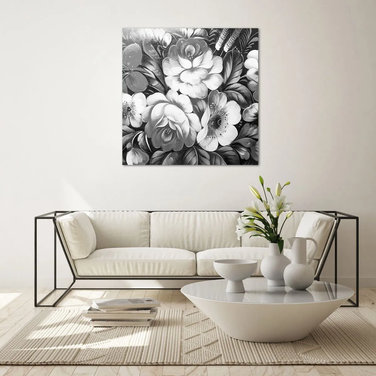 Obraz na skle - Krásné dokonce v šedi - 40x40 cm