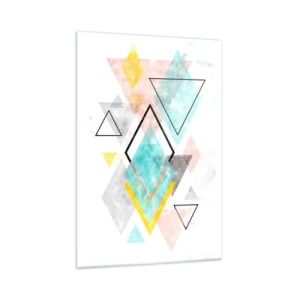 Obraz na skle - Geometrická zábava - 70x100 cm