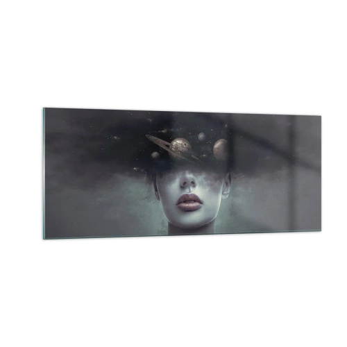 Obraz na skle - A planety… - 100x40 cm