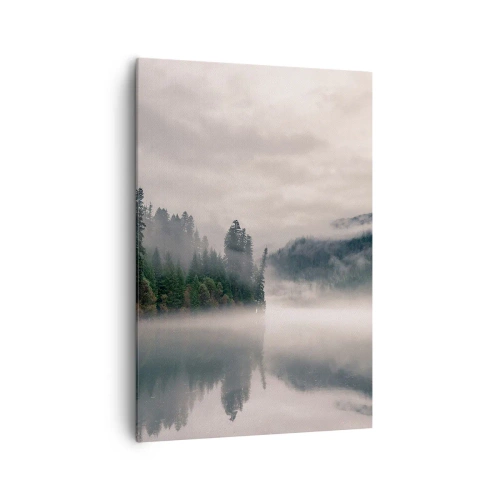 Obraz na plátně - V zamyšlení, v mlze - 70x100 cm