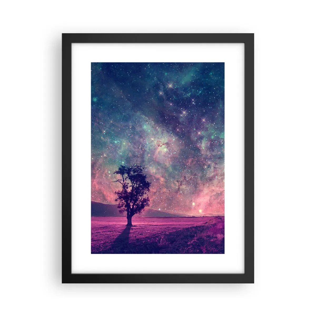 Plakát v černém rámu - Pod magickou oblohou - 30x40 cm