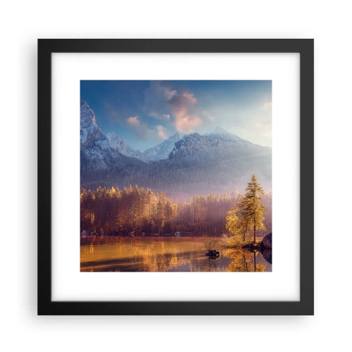 Plakát v černém rámu - V horách a údolích - 30x30 cm