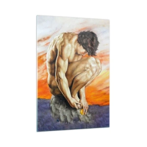 Obraz na skle - Ponořen do sebe - 50x70 cm