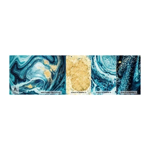 Vzor Fototapety Samolepicí Deluxe Sticker - Modrý vír - Abstrakce, Kus, Moderní vzor - 100x30 cm