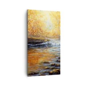 Obraz na plátně - Zlatý potok - 55x100 cm