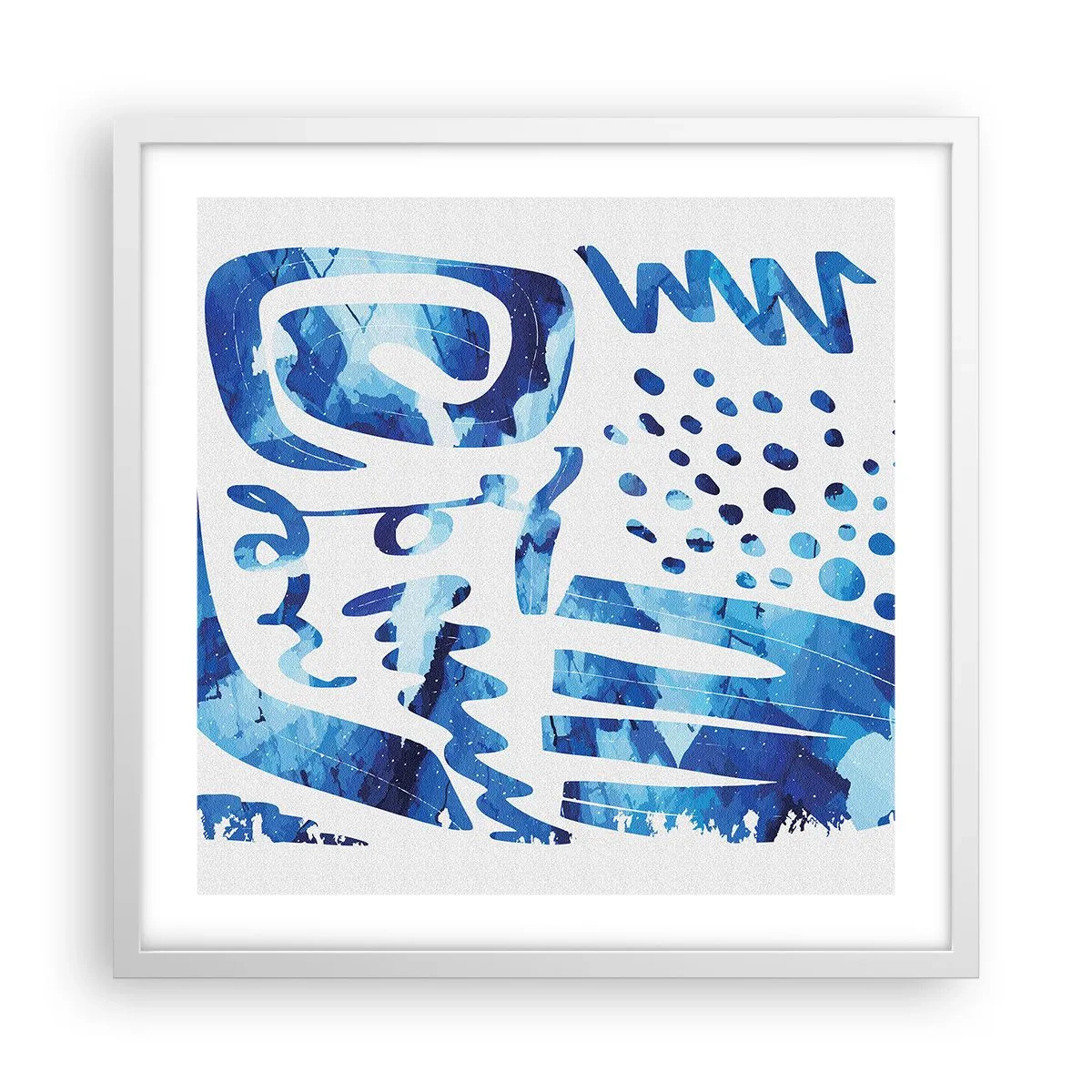 Plakát v bílém rámu - Zpět ke kořenům - 50x50 cm