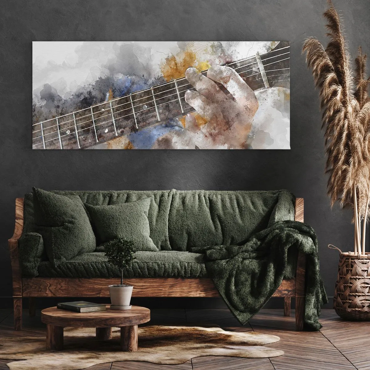 Obraz na plátně - Poezie mezi strunami - 100x40 cm