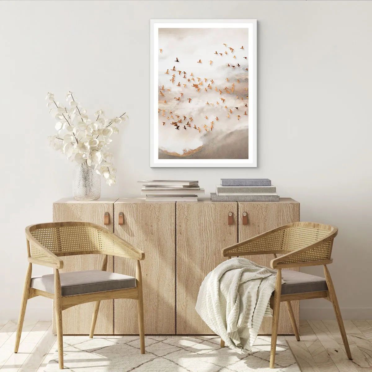 Plakát v bílém rámu - Je čas… - 70x100 cm