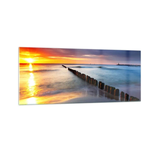 Obraz na skle - Poslouchej ticho - 100x40 cm