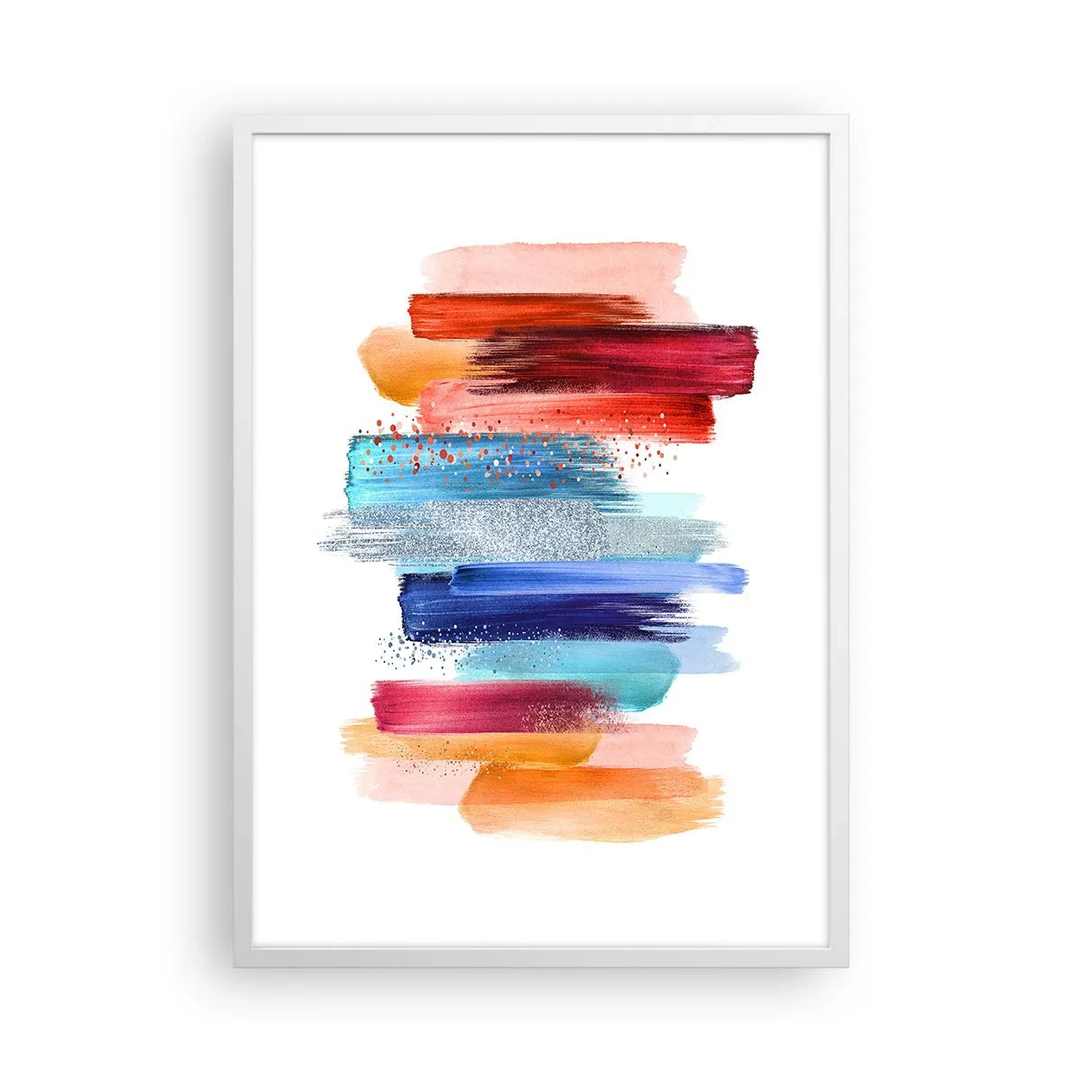 Plakát v bílém rámu - Nahoru a dolů  - 50x70 cm