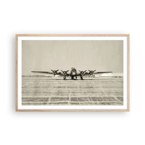 Plakát v rámu světlý dub - Jako vždy připraven - 91x61 cm