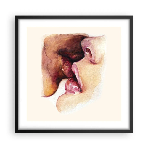 Plakát v černém rámu - Jako noc a den, země a nebe - 50x50 cm