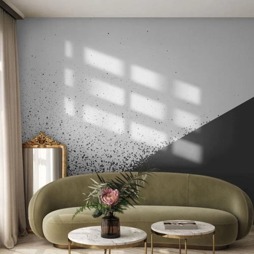 Fototapeta Premium Sand - Rychleji a rychleji, více a více - Abstrakce, Grafika, Černý a bílý - 150x105 cm