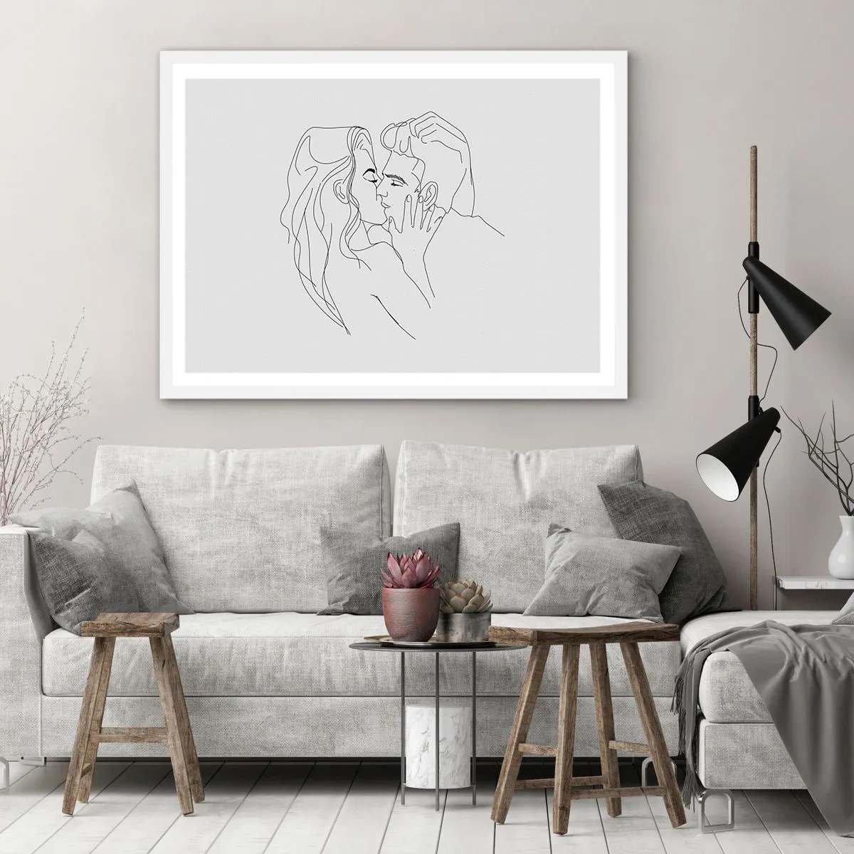 Plakát v bílém rámu - Jedním tahem - 50x40 cm