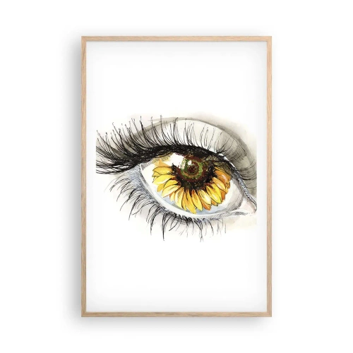 Plakát v rámu světlý dub - Pohled žhavý jako léto - 61x91 cm