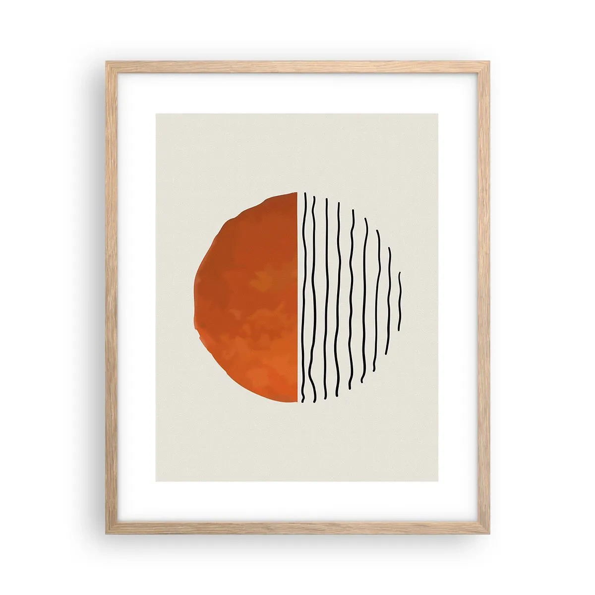 Plakát v rámu světlý dub - V japonské atmosféře - 40x50 cm