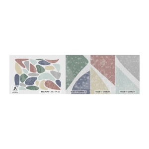 Vzor Fototapety Premium Canvas - Mozaika práškových barev - Minimalismus, Pastel, Boho - 100x30 cm