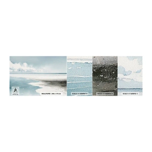 Vzor Fototapety Samolepicí Deluxe Sticker - Jemný příliv - Pobřeží, Pláž, Klid - 100x30 cm