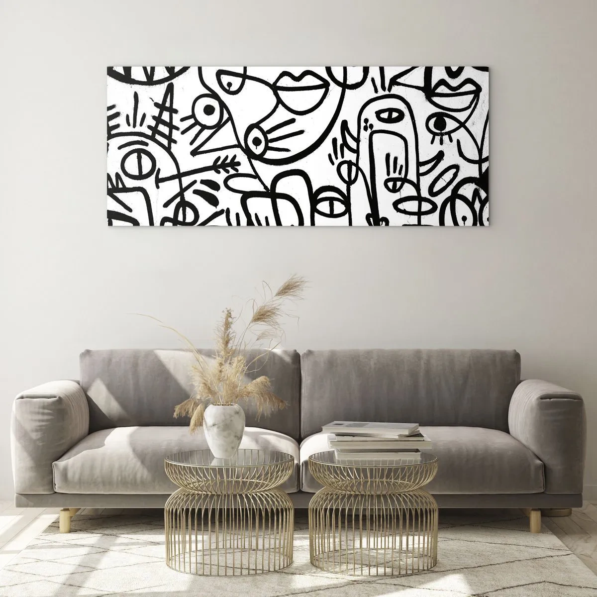 Obraz na skle - Tváře a přeludy - 120x50 cm