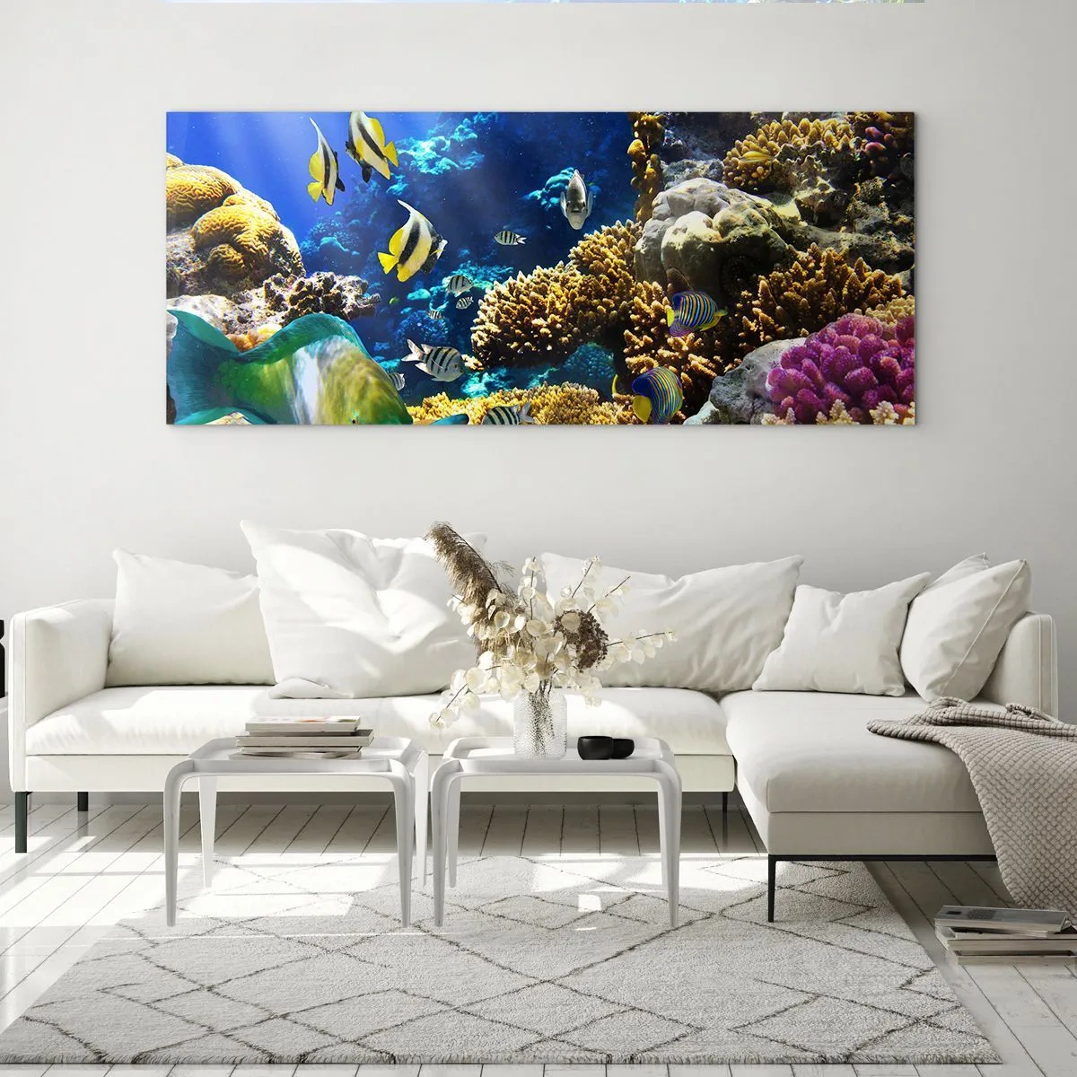 Obraz na skle - Velký provoz na prázdninové stezce - 90x30 cm