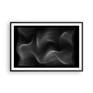 Plakát v černém rámu - Tanec světla v prostoru - 91x61 cm