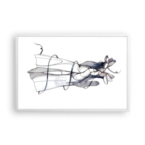 Plakát v bílém rámu - Studie o dotyku - 91x61 cm