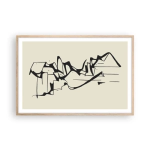 Plakát v rámu světlý dub - Možná krajina - 91x61 cm