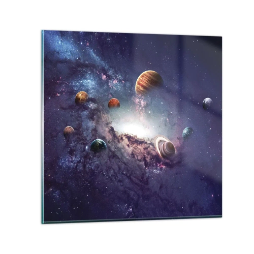 Obraz na skle - Slunce a tanec - 40x40 cm