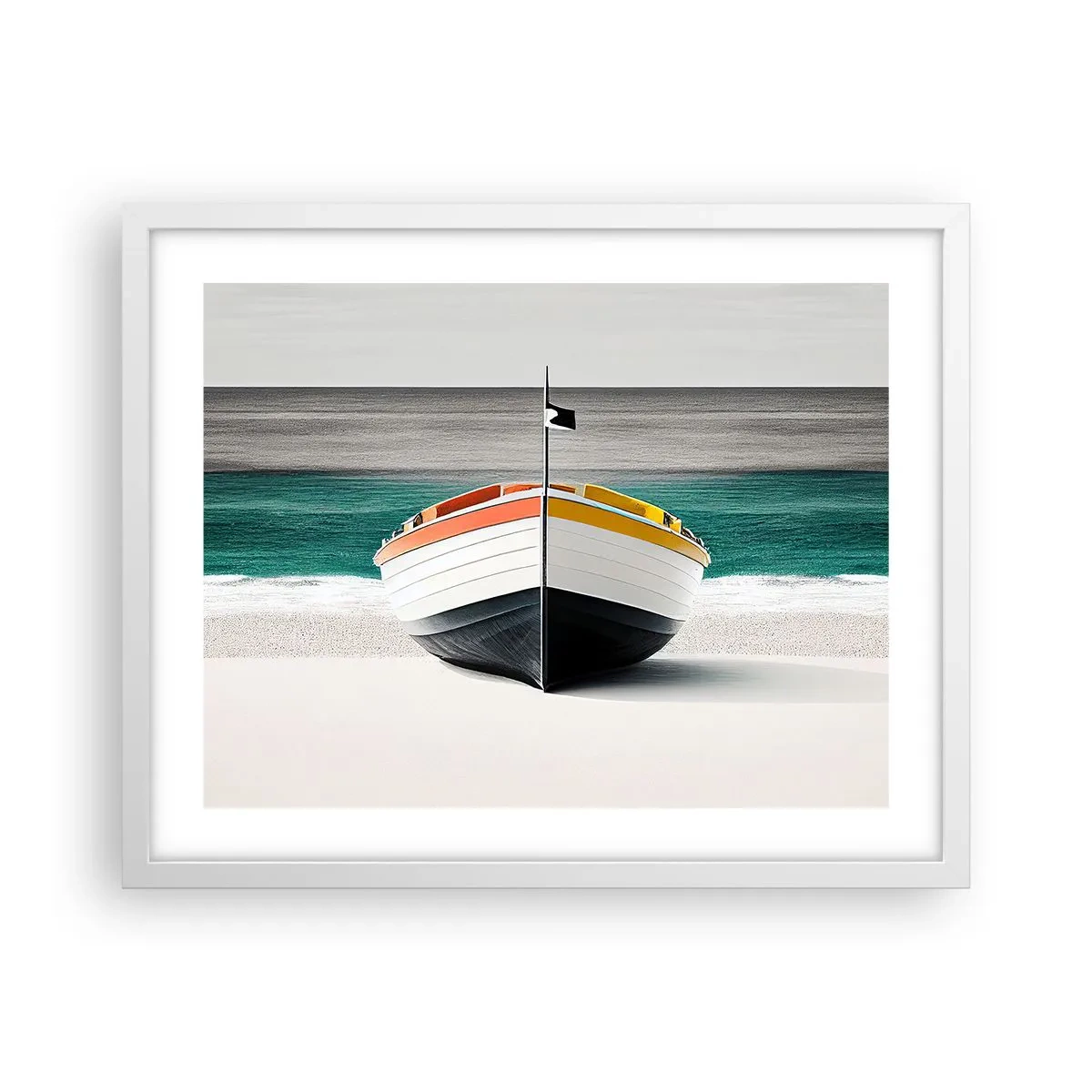 Plakát v bílém rámu - Na správném místě - 50x40 cm