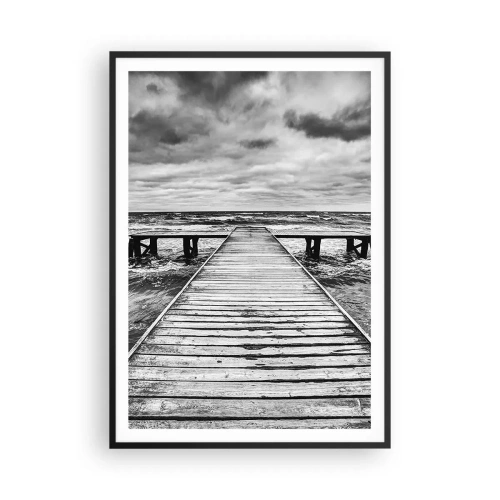 Plakát v černém rámu - Čekám na vítr, co rozfouká… - 70x100 cm