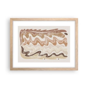 Plakát v rámu světlý dub - Dobrá energie – dobré emoce - 40x30 cm