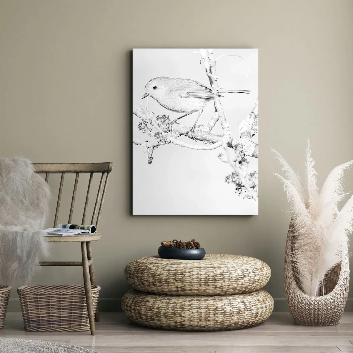 Obraz na plátně - Zimní ráno - 45x80 cm