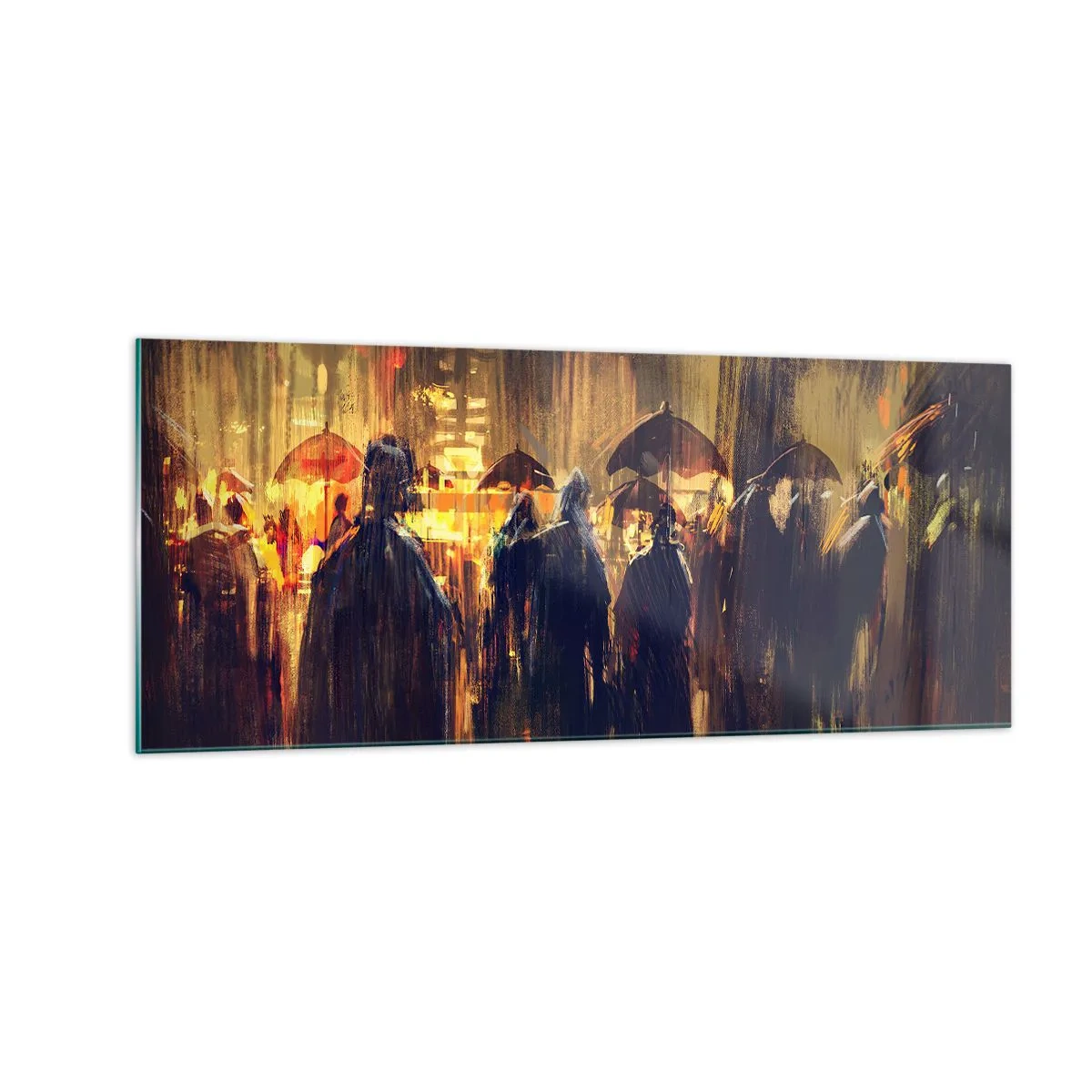 Obraz na skle - Následovníci deště - 100x40 cm
